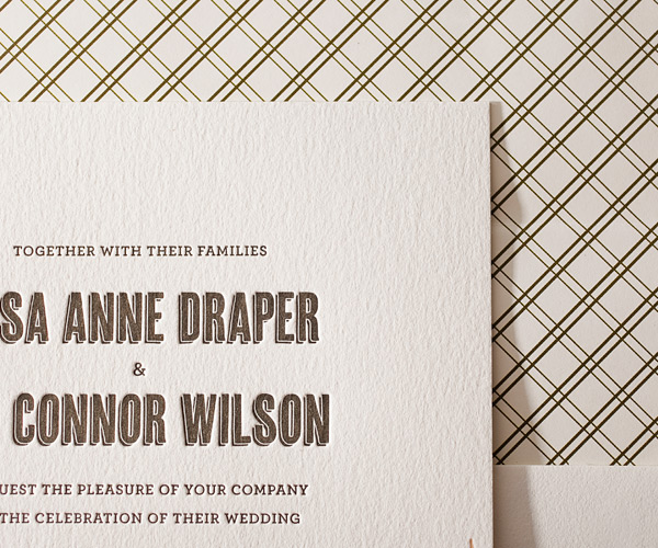 Adirondack Letterpress Wedding Invitation 3