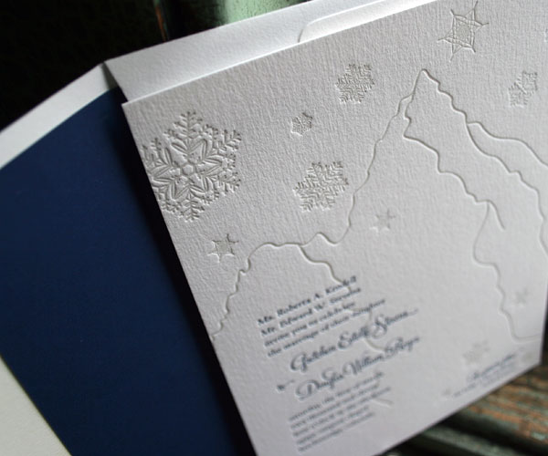 Letterpress Wedding Invitations Alpine Design Bella Figura Letterpress