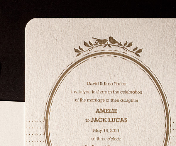 Amelie Letterpress Wedding Invitation 3