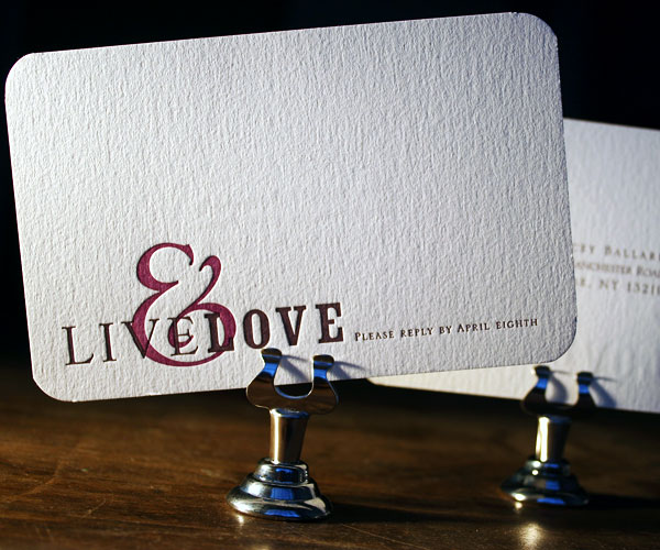 Anthology Letterpress Wedding Invitation 2
