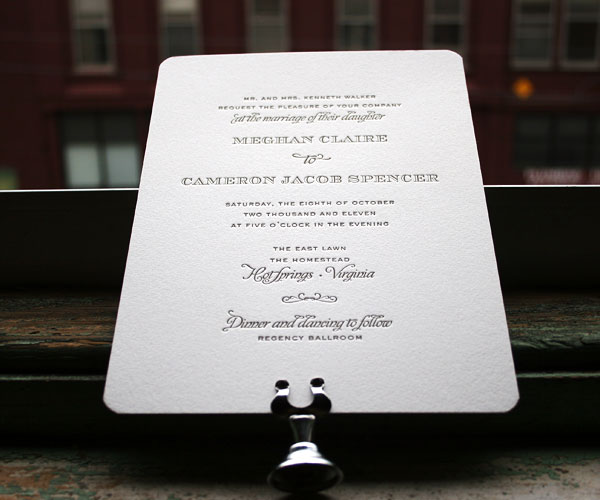 Ashwell Letterpress Wedding Invitation 4