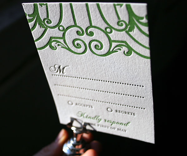 Astor Letterpress Wedding Invitation