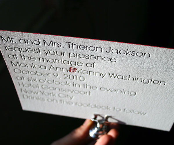 Avant Letterpress Wedding Invitation