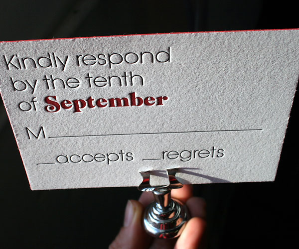 Avant Letterpress Wedding Invitation