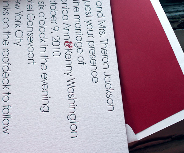 Avant Letterpress Wedding Invitation