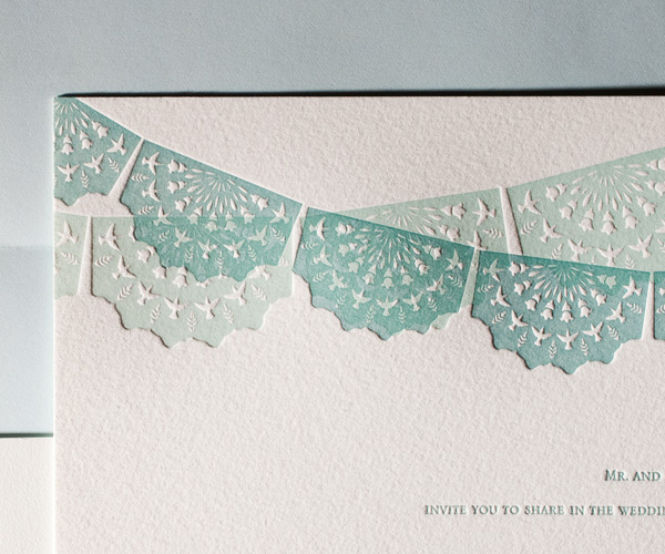 Barcelona Letterpress Wedding Invitation 3