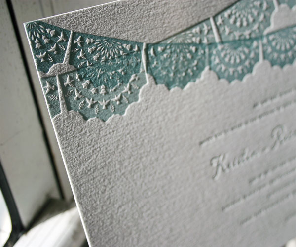 Barcelona Letterpress Wedding Invitation 4