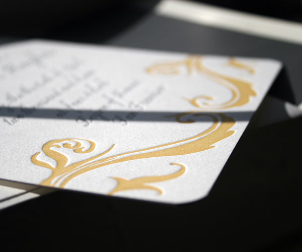 Beale Letterpress Wedding Invitation 3