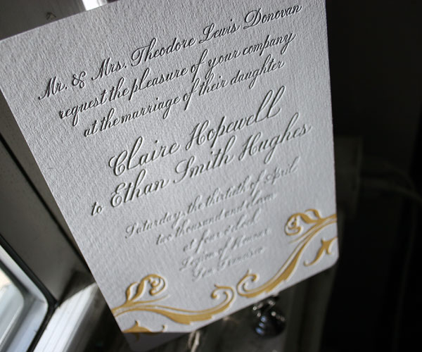 Beale Letterpress Wedding Invitation 4