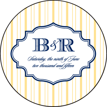 Addison Vintage Letterpress Coaster Design Medium