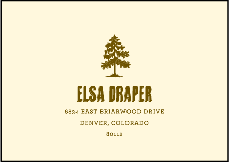 Adirondack Letterpress Reply Envelope Design Medium