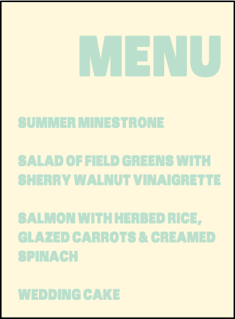 Alton Letterpress Menu Design Medium