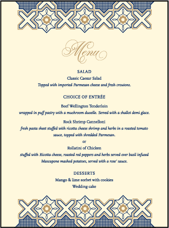 Amadore Antique Letterpress Menu Design Medium