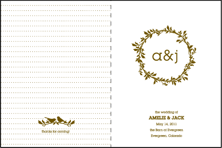 Amelie Letterpress Program Design Medium