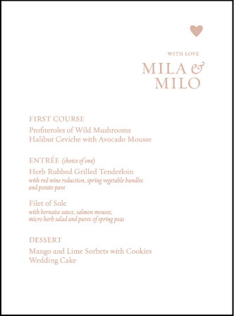 Amici Letterpress Menu Design Medium