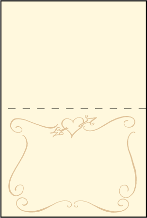 Amor Letterpress Placecard Fold Design Medium
