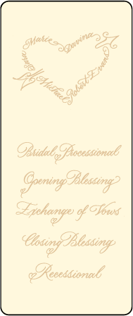 Amor Letterpress Program Tea Design Medium