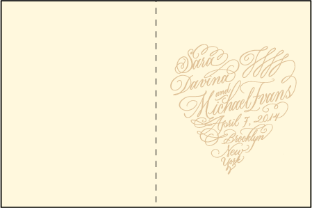 Amor Letterpress Program Design Medium