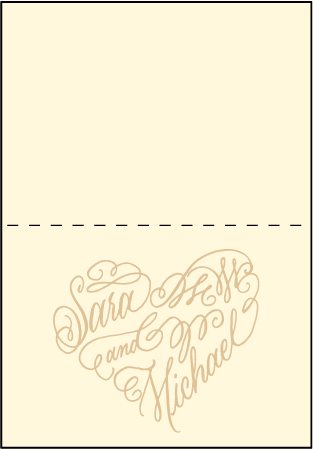 Amor Letterpress Thank You Card Fold Design Medium