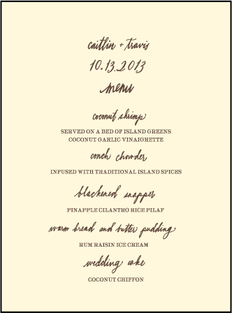 Antigua Letterpress Menu Design Medium