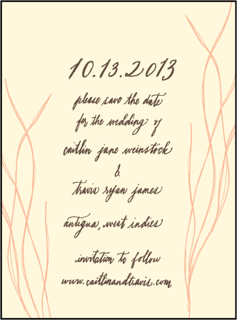 Antigua Letterpress Save The Date Design Medium
