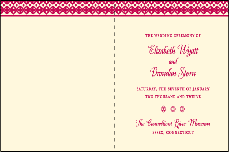 Antique Fall Letterpress Program Design Medium