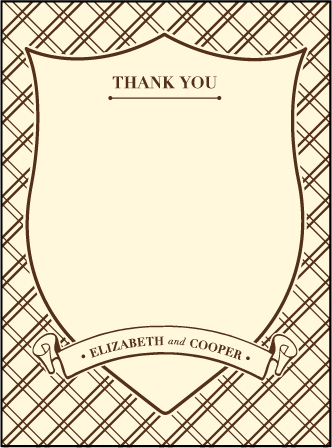 Arden Frame Letterpress Thank You Card Flat Design Medium