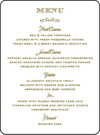 Ashwell Letterpress Menu Design Medium