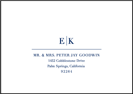 Austin Traditional Letterpress Reply Envelope Design Medium