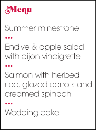 Avant Letterpress Menu Design Medium