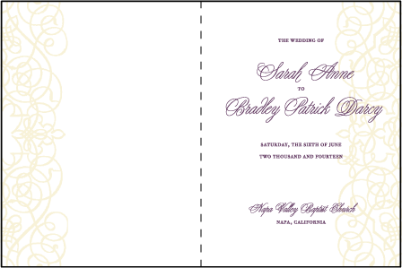 Baroque Letterpress Program Design Medium