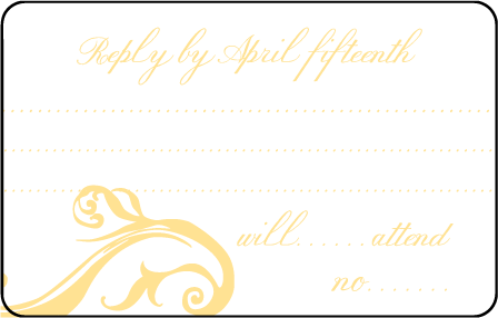 Beale Letterpress Reply Postcard Front Design Medium