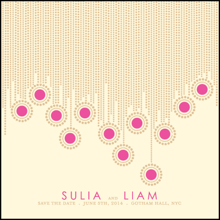 Bejeweled Letterpress Save The Date Design Medium