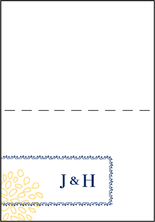 Bellini Letterpress Thank You Card Fold Design Medium
