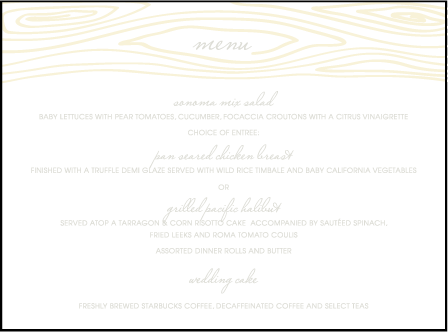 Birch Letterpress Menu Design Medium