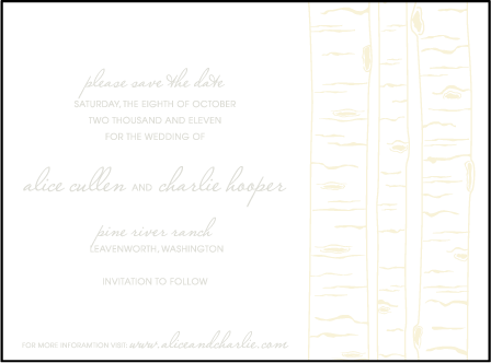 Birch Letterpress Save The Date Design Medium