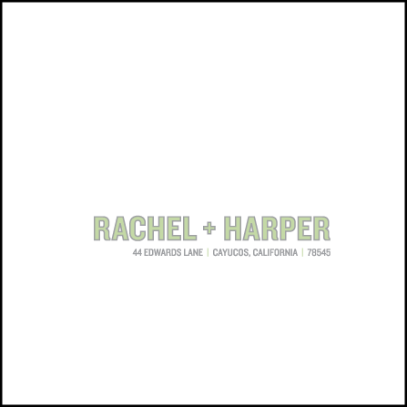 Bleecker Modern Letterpress Reply Envelope Design Medium