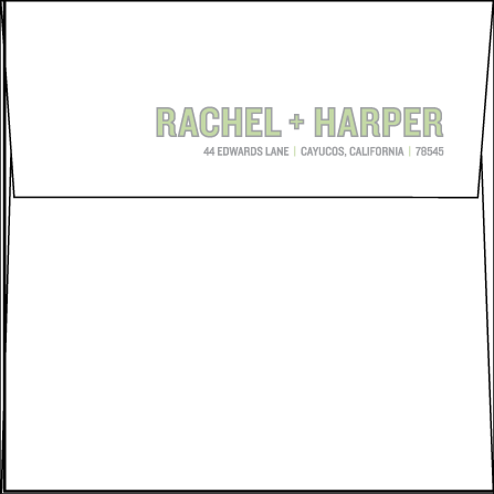 Bleecker Modern Letterpress Save The Date Envelope Design Medium