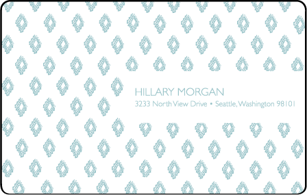 Boho Letterpress Reply Postcard Front Design Medium
