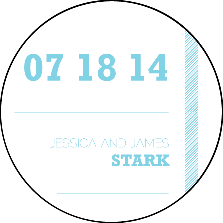 Bold Stripe Letterpress Coaster Design Medium