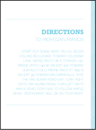 Bold Stripe Letterpress Direction Design Medium