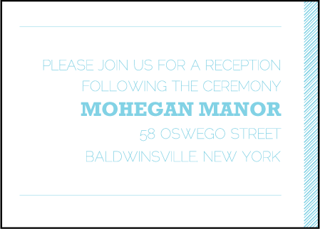 Bold Stripe Letterpress Reception Design Medium
