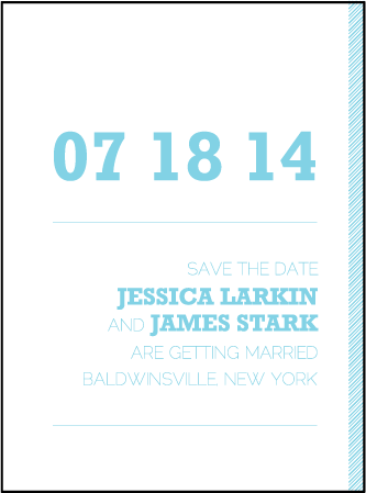 Bold Stripe Letterpress Save The Date Design Medium