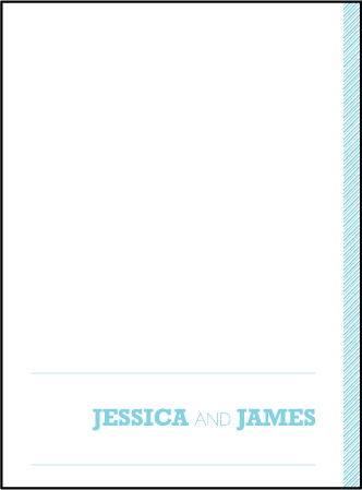Bold Stripe Letterpress Thank You Card Flat Design Medium