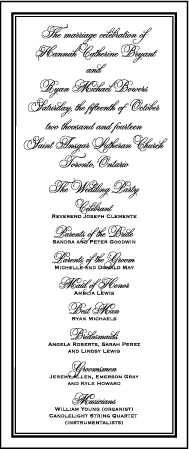 Bordure Letterpress Program Tea Design Medium