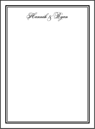 Bordure Letterpress Thank You Card Flat Design Medium