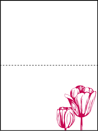 Botanicals Letterpress Placecard Fold Design Medium