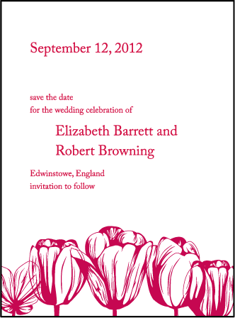 Botanicals Letterpress Save The Date Design Medium