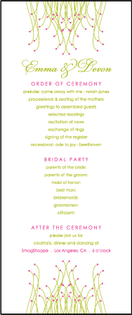 Botanique Letterpress Program Tea Design Medium