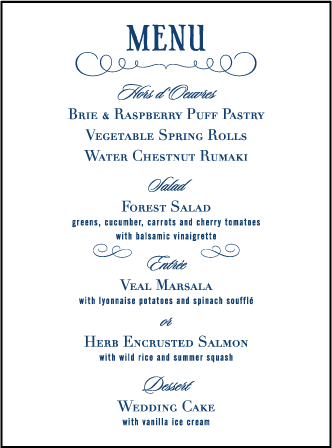 Bradford Letterpress Menu Design Medium